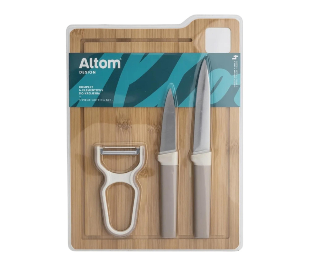 Altom Kpl. 4 elementowy do krojenia: deska bambusowa 24x33x1 cm + - 1580563 - zdjęcie 4